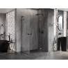 Mexen Lunar L Duo zuhanykabin jobbra nyíló, 120 x 85 cm, átlátszó, szálcsiszolt gun gray - 834L-120P-085L-66-00