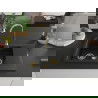 Mexen Gaspar chiuvetă de granit cu 1,5 compartiment cu picurător 737 x 475 mm, Neagră, sifon Auriu - 6507731505-77-G