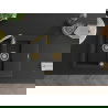 Mexen Gaspar chiuvetă de granit cu 1,5 compartiment cu picurător 737 x 475 mm, Neagră, sifon Auriu - 6507731505-77-G