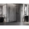 Mexen Lunar L Duo jobbos nyíló zuhanykabin 120 x 115 cm, átlátszó, gun gray kefélt - 834L-120P-115L-66-00