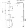 Mexen CQ62 set de cadă-duș cu pară de duș și baterie termostatică, gun gray periat - 779106295-66