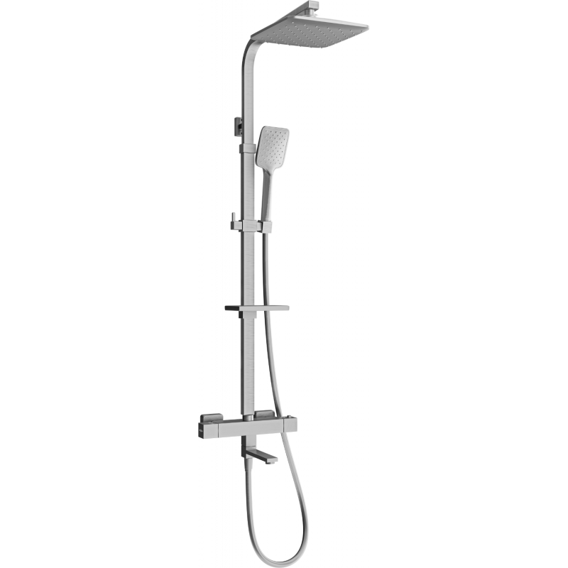 Mexen CQ62 set cadă-duș cu pară și baterie termostatică, grafit - 779106295-66