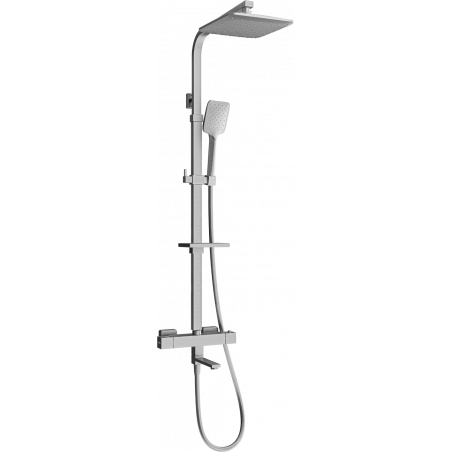 Mexen CQ62 set cadă-duș cu pară de tip ploaie și baterie termostatică, Grafit - 779106295-66