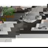 Mexen Gaspar chiuvetă de granit cu 1,5 compartiment cu picurător 737 x 475 mm, Albă, sifon Neagră - 6507731505-20-B