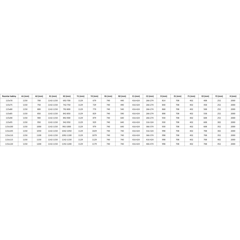 Mexen Lunar L Cabină de duș rabatabilă dreapta Duo 115 x 100 cm, transparentă, cupru periat - 834L-115P-100L-65-00