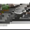 Mexen Gaspar chiuvetă de bucătărie din granit 1,5 compartimente cu scurgător 737 x 475 mm, gri, sifon negru - 6507731505-71-B