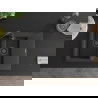 Mexen Gaspar chiuvetă de granit cu 1,5 compartiment cu picurător 737 x 475 mm, Neagră picățele, sifon Neagră - 6507731505-76-B