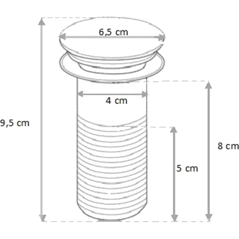 Mexen dop clic-clac rotund, gri armată periat - 79910-66