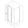 Mexen Apia cabină de duș extensibilă 130 x 70 cm, transparent, Neagră - 840-130-070-70-00