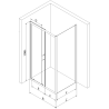 Mexen Apia cabină de duș extensibilă 105 x 100 cm, Dungi, Crom - 840-105-100-01-20