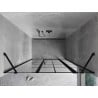 Mexen Mist uși de duș batante dreapta 160 cm, grilaj negru, negru - 8A4-160-001-70-77-P
