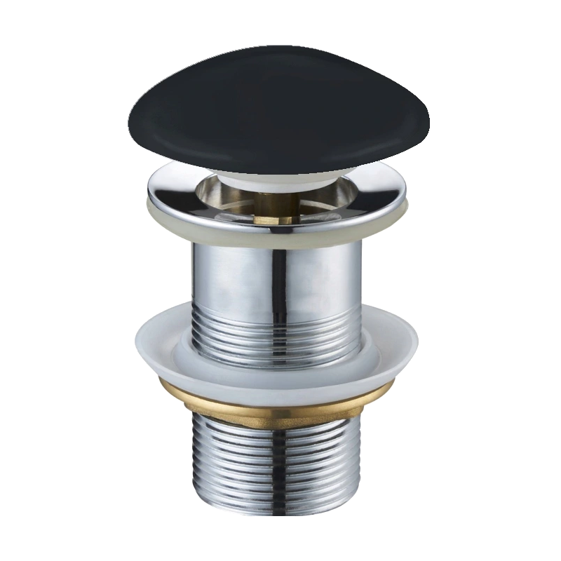 Mexen dop click-clack rotund, Negru ceramic mat - 79910-85