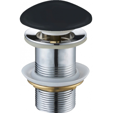 Mexen kerek kattintós csatornadugó, fekete kerámia matt - 79910-85