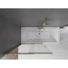 Mexen Fox paravan pentru cadă 2 canaturi glisant 100 x 150 cm, transparent, auriu periat - 891-100-002-55-00