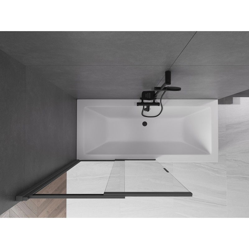 Mexen Fox paravan de duș cu 2 uși glisante 100 x 150 cm, transparent, gri pistool periat - 891-100-002-66-00