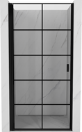 Mexen Mist-B ușă de duș batantă stânga 70 cm, grilaj negru, negru - 8A2-070-000-70-77-L
