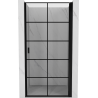 Mexen Mist-B nyíló zuhanyajtó jobb 80 cm, fekete rács, fekete - 8A2-080-000-70-77-P