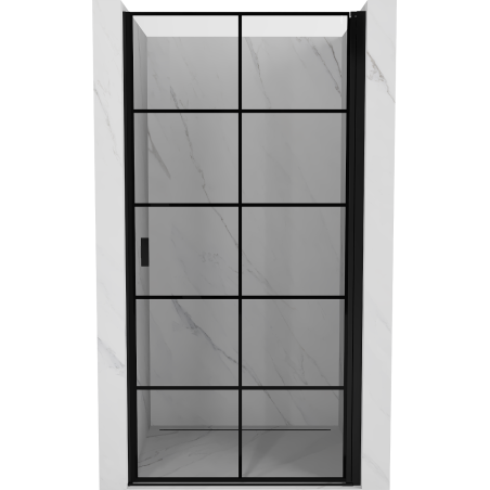 Mexen Mist-B ușă de duș pivotantă dreapta 100 cm, grilaj negru, negru - 8A2-100-000-70-77-P