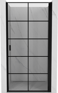 Mexen Mist-B ușă de duș pivotantă dreapta 100 cm, grilaj negru, negru - 8A2-100-000-70-77-P
