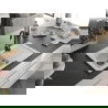 Mexen Pablo chiuvetă din granit cu 1 compartiment cu picurător 752 x 436 mm, Albă, sifon Neagră - 6510751010-20-B