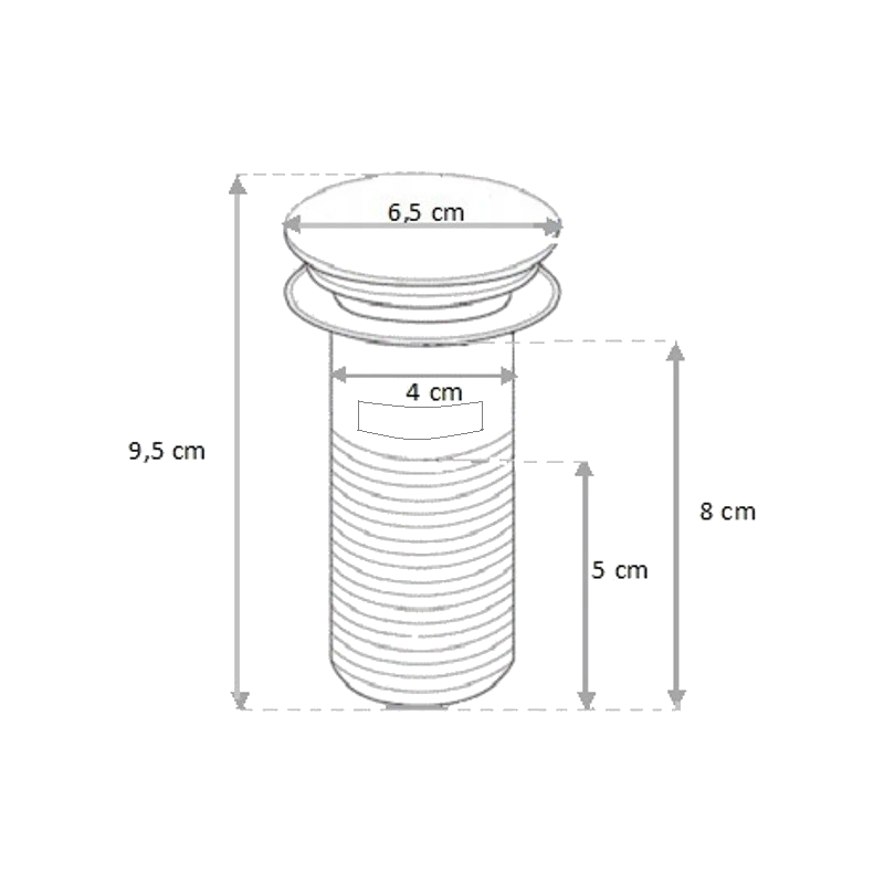 Mexen dop de scurgere click-clack rotund cu preaplin, aur roz - 79920-60