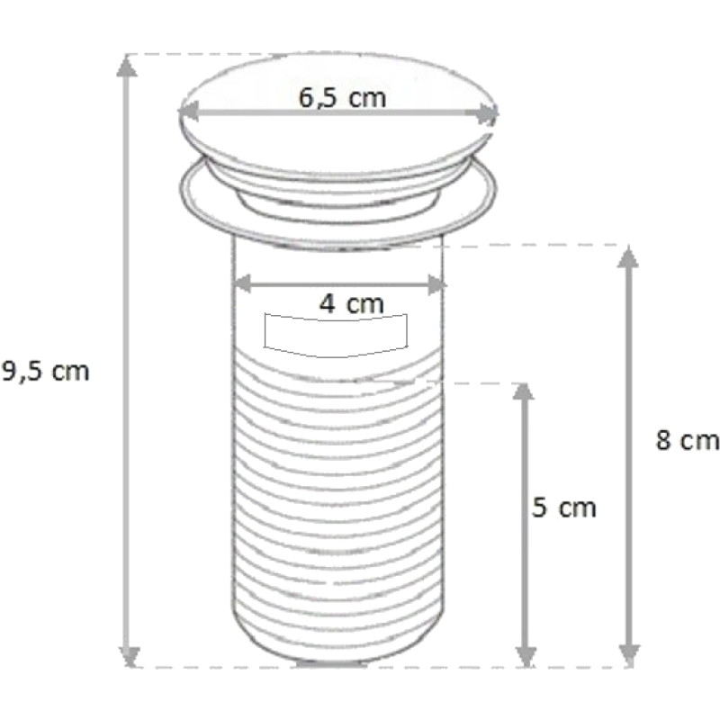 Mexen dop clic-clac rotund cu preaplin, gun gray periat - 79920-66