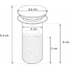 Mexen dop clic-clac rotund cu preaplin, gun gray periat - 79920-66