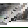 Mexen Mist-B cabină de duș pivotantă 100 x 100 cm, transparent, auriu periat - 8A2T-100-100-55-00