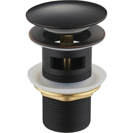 Mexen dop klik-klak rotund cu preaplin, negru antic - 79920-79