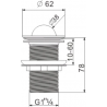 Mexen dop click-clack rotativ, Crom - 79913-00