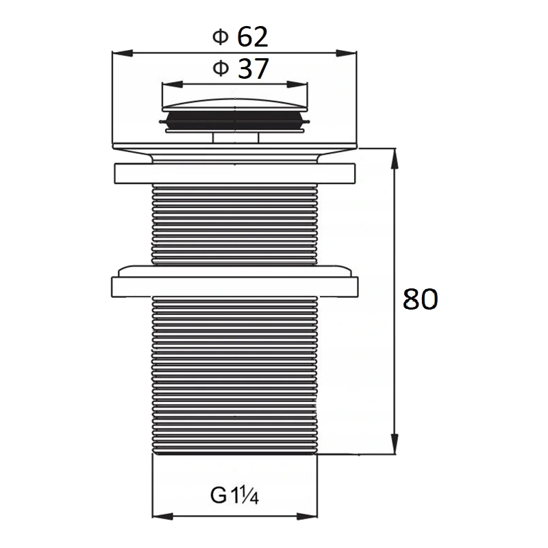 Mexen kis kerek klik-klak dugó, króm - 79915-00