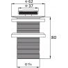Mexen dop clic-clac mic rotund, crom - 79915-00