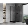 Mexen Mist-B cabină de duș cu ușă batantă dreapta 70 x 70 cm, cadru negru, negru - 8A2T-070-070-70-70-P