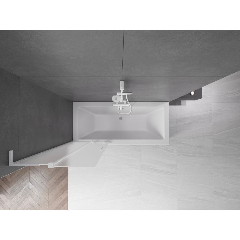 Mexen Velar L paravan de duș cu 2 aripi glisante 70 x 150 cm, înghețat, alb - 896-070-003-31-20