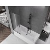 Mexen Velar L 2-szárnyas, toló zuhanyfal 70 x 150 cm, zuzmarás, gun gray kefélt - 896-070-003-31-66