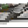 Mexen Elias chiuvetă din granit cu 1 compartiment cu picurător 795 x 480 mm, Albă, sifon Auriu - 6511791005-20-G