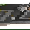 Mexen Elias chiuvetă din granit cu 1 compartiment cu picurător 795 x 480 mm, gri, sifon Auriu - 6511791005-71-G