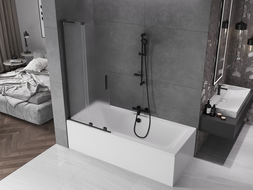 Mexen Velar L paravan de baie, culisant cu 2 uși, 80 x 150 cm, mat, negru - 896-080-003-31-70