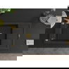 Mexen Elias1-medencés gránit mosogató edényszárítóval 795 x 480 mm, Fekete/Fém arany, szifon Arany - 6511791005-75-G