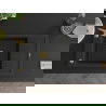 Mexen Elias chiuvetă din granit cu 1 compartiment cu picurător 795 x 480 mm, Neagră, sifon Auriu - 6511791005-77-G