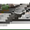Mexen Elias chiuvetă de granit cu 1 compartiment cu scurgător 795 x 480 mm, alb, sifon negru - 6511791005-20-B