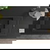 Mexen Elias chiuvetă de granit cu o cuvă și scurgător 795 x 480 mm, negru/argintiu metalic, sifon negru - 6511791005-73-B