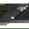 Mexen Elias chiuvetă din granit cu 1 cuvă și scurgător 795 x 480 mm, negru/auriu metalic, sifon negru - 6511791005-75-B