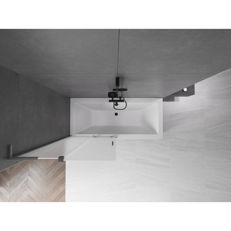 Mexen Velar L paravan de baie 2-pliuri culisant 90 x 150 cm, gheață, gun gray periat - 896-090-003-31-66