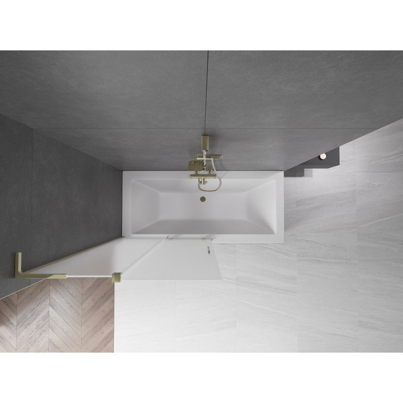 Mexen Velar L paravan de baie cu 2 uși glisante 100 x 150 cm, mat, auriu - 896-100-003-31-50