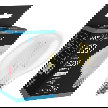 Mexen Vintis Bec LED filament E27, G95, 10W, Neutru - 4000K, 1320 lm, clar - L157-E27-1040-00