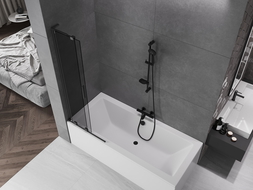 Mexen Velar L zuhanyfal 2-részes tolóajtó 75 x 150 cm, grafit, gun metal - 896-075-003-41-95