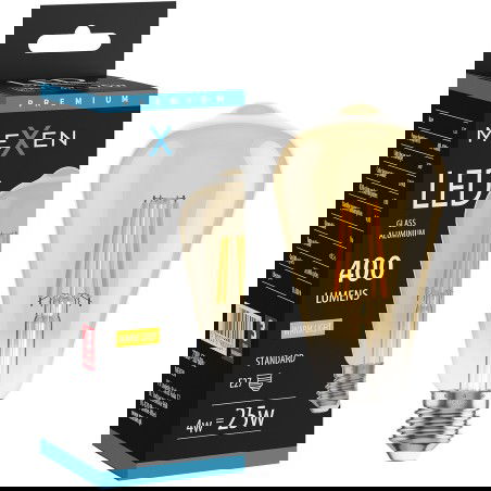 Mexen Vintis Bec LED cu filament E27, ST64, 4W, Cald - 2200K, 400 lm, chihlimbar - L152-E27-0422-50