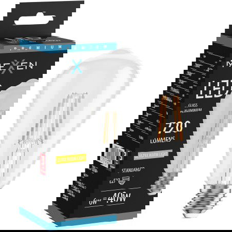 Mexen Vintis Bec filament LED E27, ST64, 6W, Cald - 2200K, 720 lm, clar - L152-E27-0622-00