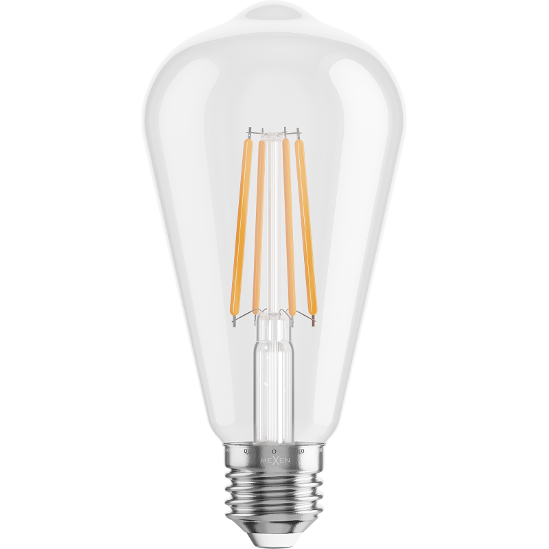 Mexen Vintis LED filament izzó E27, ST64, 8W, Meleg - 2200K, 1055 lm, átlátszó - L152-E27-0822-00